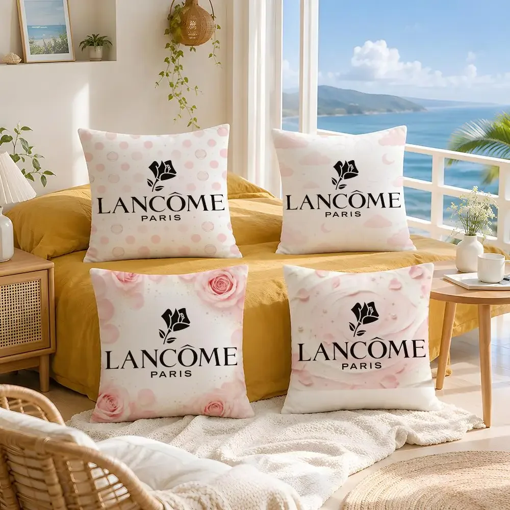 Brand Lancôme Paris Cushion Cover Throw Pillow Short Plush Fresh Natural Cushion for Living Room Sofa Ornament Present Gift
