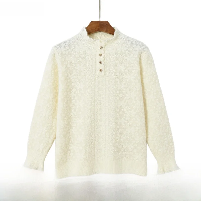 

Ele вязаный свитшот из искусственного меха с высоким воротником Brued, Новое поступление, зима 2022, женский модный теплый длинный све