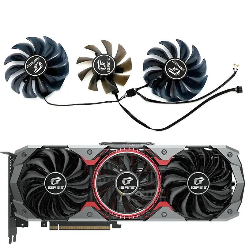 NEW PVA080E12R RTX 2080 GPU Fan，For Colorful RTX 2080TI 2080 2070 2060 Advanced、GTX 1660TI 1660 Advanced Video card cooling fan