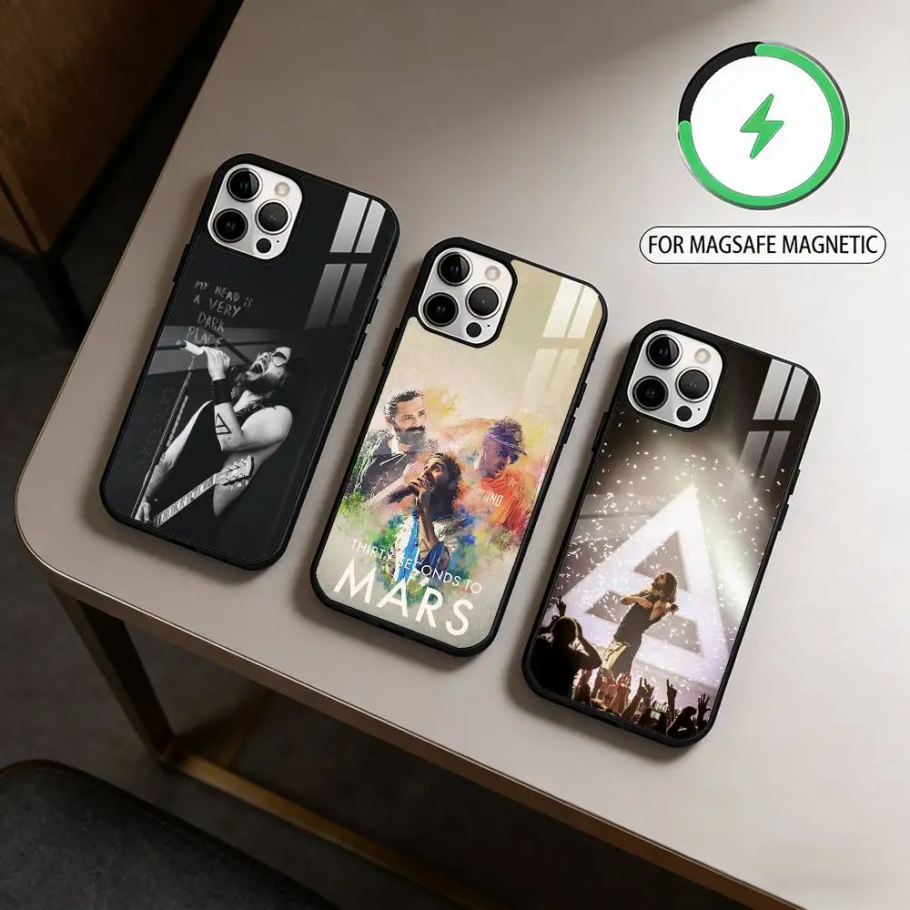 

30 S-Seconds T-To M-Mars Phone Case For iPhone17,16,15,14,13,12,11 Plus,Pro Max Magnetic For Magsafe Wireless Charging