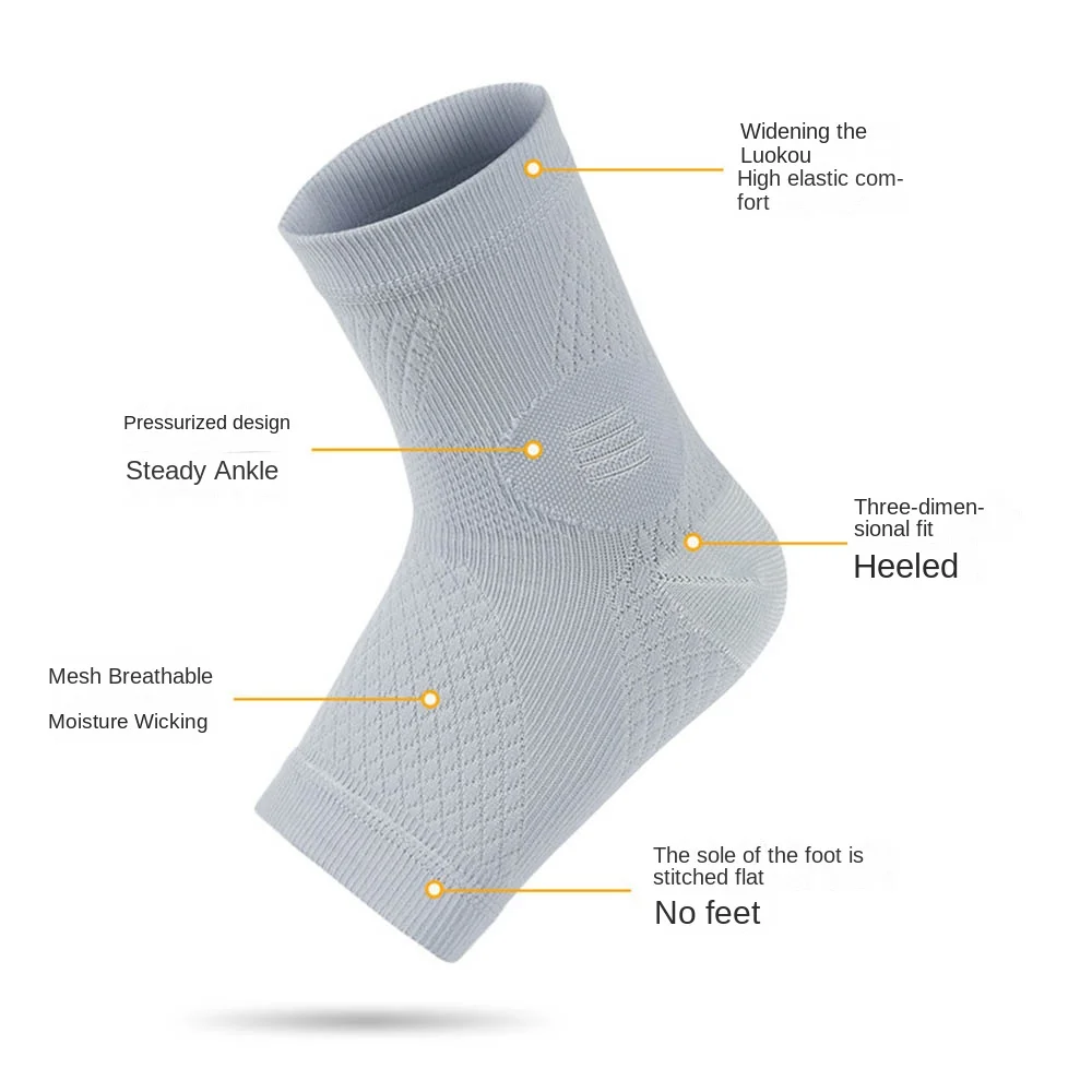 1Pair Anti Sprain Sports Ankle Brace Reduce Vibration Sweat Absorption Ankle Protector Joint Protection Elastic