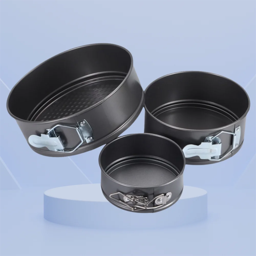 1Pcs Carbon Steel Baking Mould Non Stick Leakproof Cake Baking Pan 12/16/20/24/28cm with Removable Bottom Cake Mould
