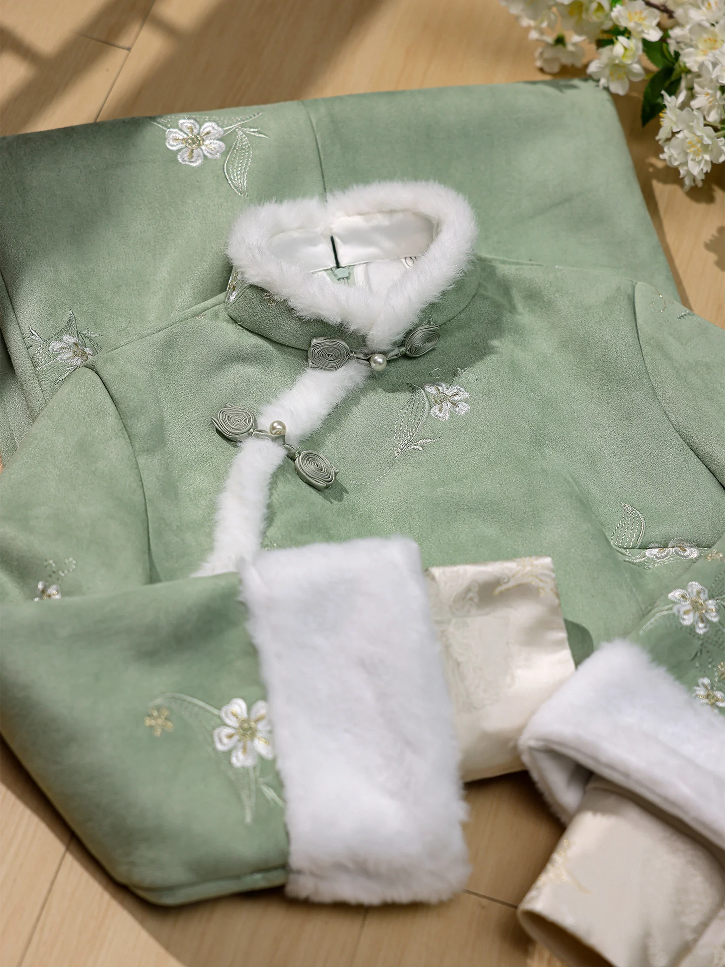 young-fre-een-improved-jiangnan-fluffy-daily-wear-long-sve-mid-length-nylon-spandex-warm-retro-sle