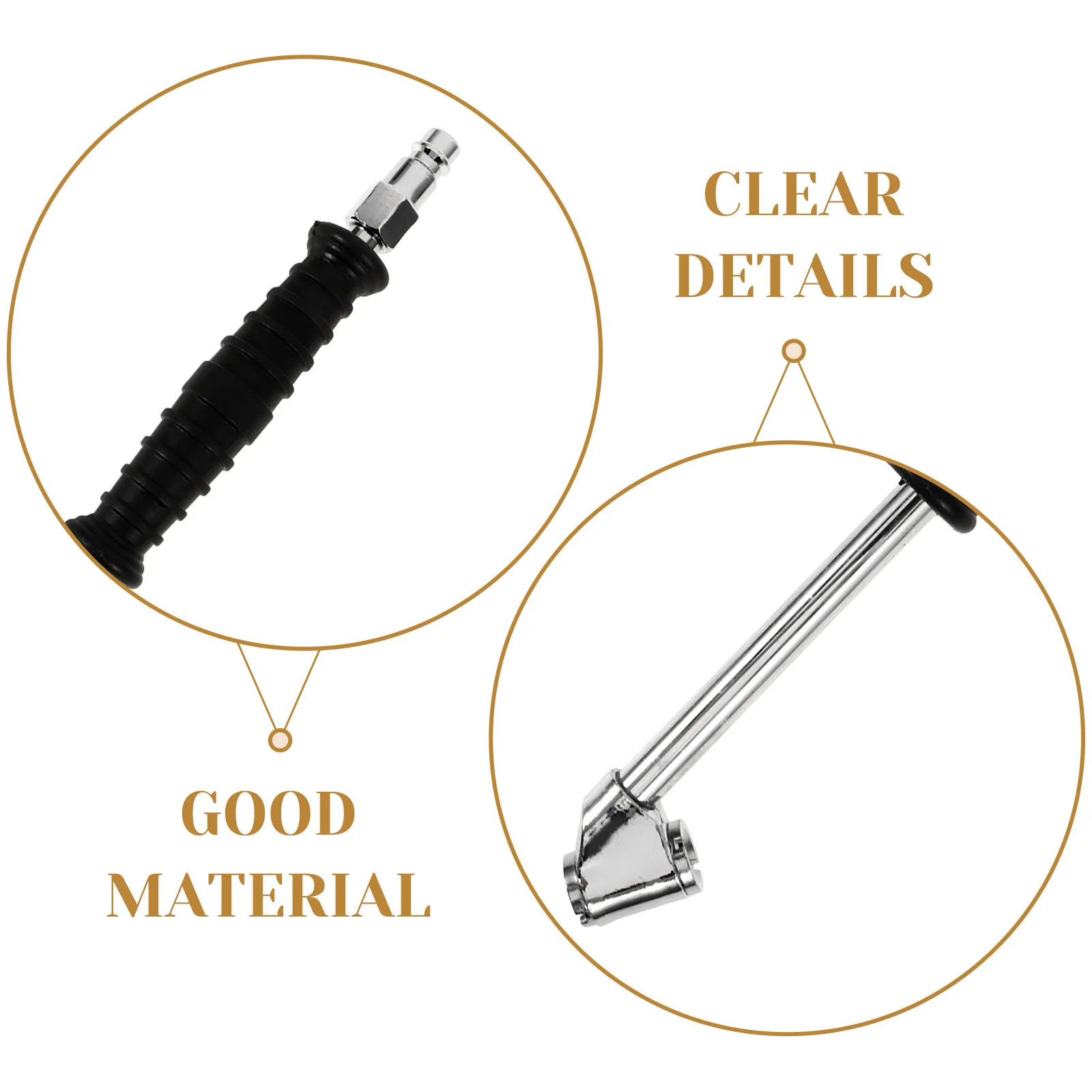 

Chuck Car Inflator Nozzle Sturdy Steel Air Compressor Attachment Multifunctional Tire Inflator Compatible With Japanese European
