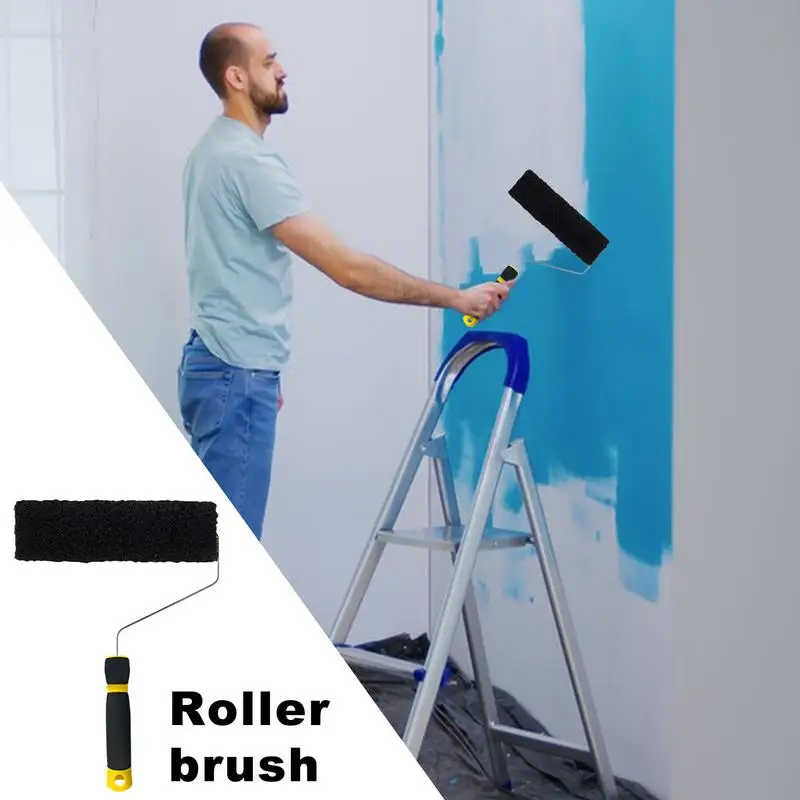 

Wall Painting Roller Brush 9.25 Inches Nylon Smooth Paint Roller For Doors Hollowed Comfortable Grip Paint Filling Brush Tool