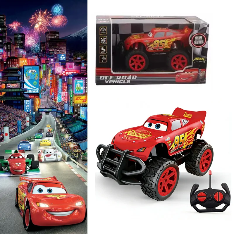 

ГОРЯЧАЯ ПРОДАЖА Disney Pixar Cars Электрический игрушечный автомобиль Молния Маккуин Channel 4, внедорожный автомобиль с дистанционным управлением, модель автомобиля для мальчика, подарок на день рождения, игрушка