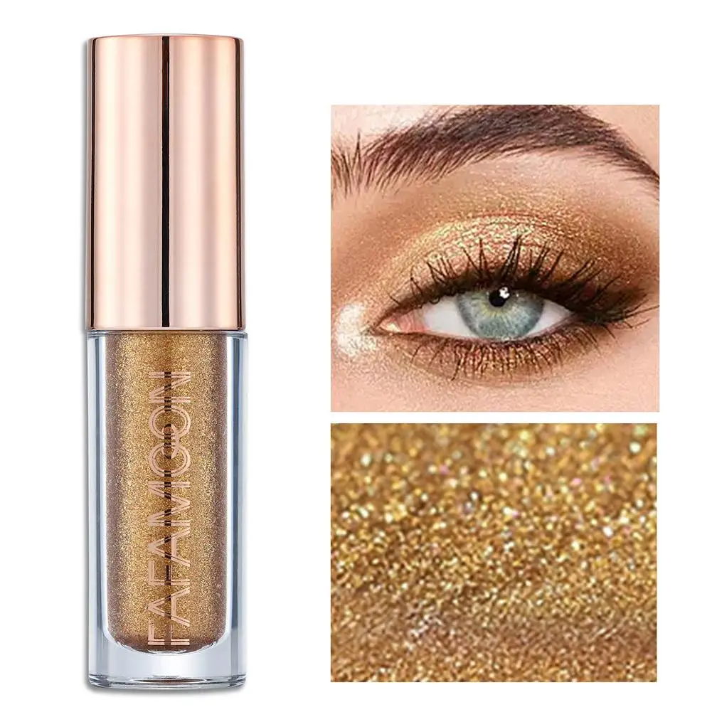 液体アイシャドウ パール光沢のあるファインフラッシュスパンコール 持続的な形成メイクアップ 高速汗防止アイライナーフィルム 速乾性 W0K1