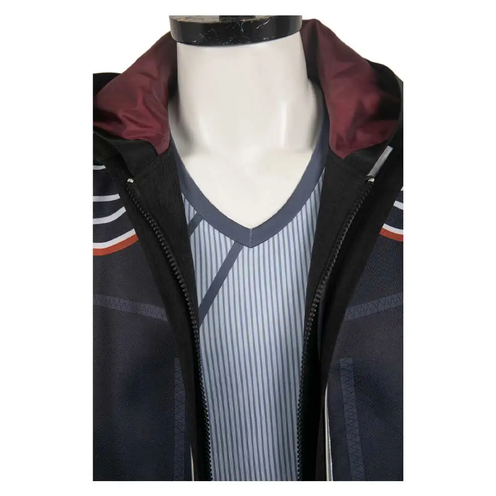 Jin Kazama Cosplay Anime Tekken Bloodline Costume uniforme cappotto pantaloni felpa con cappuccio uomo abiti per adulti Halloween Carnival RolePlay Suit