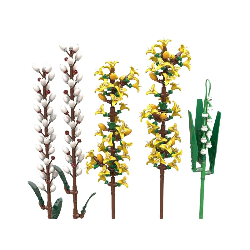 654pcs MOC Botanicals Spring Flowers Model Building Blocks Architecture Creative Idea Education Kids Christmas Gifts Toys Brick