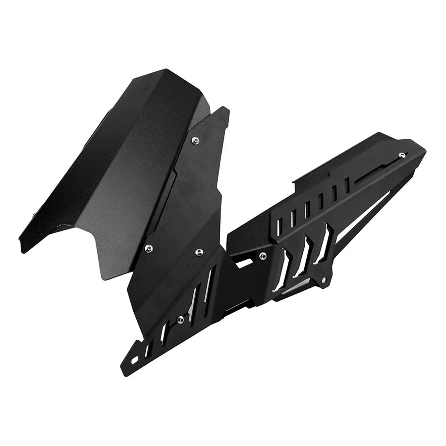 

Rear Mudguard, CNC Motorcycle Rear Fender Mudguard & Chain Guard Cover Kit for Yamaha YZF R3 R25 13-17(Black)