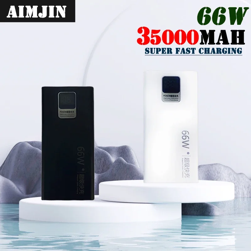 

35000mAh 66W Fast Charging Power Bank With USB Output External Battery Pack For iPhone Huawei Xiaomi Samsung Portable Powerbank