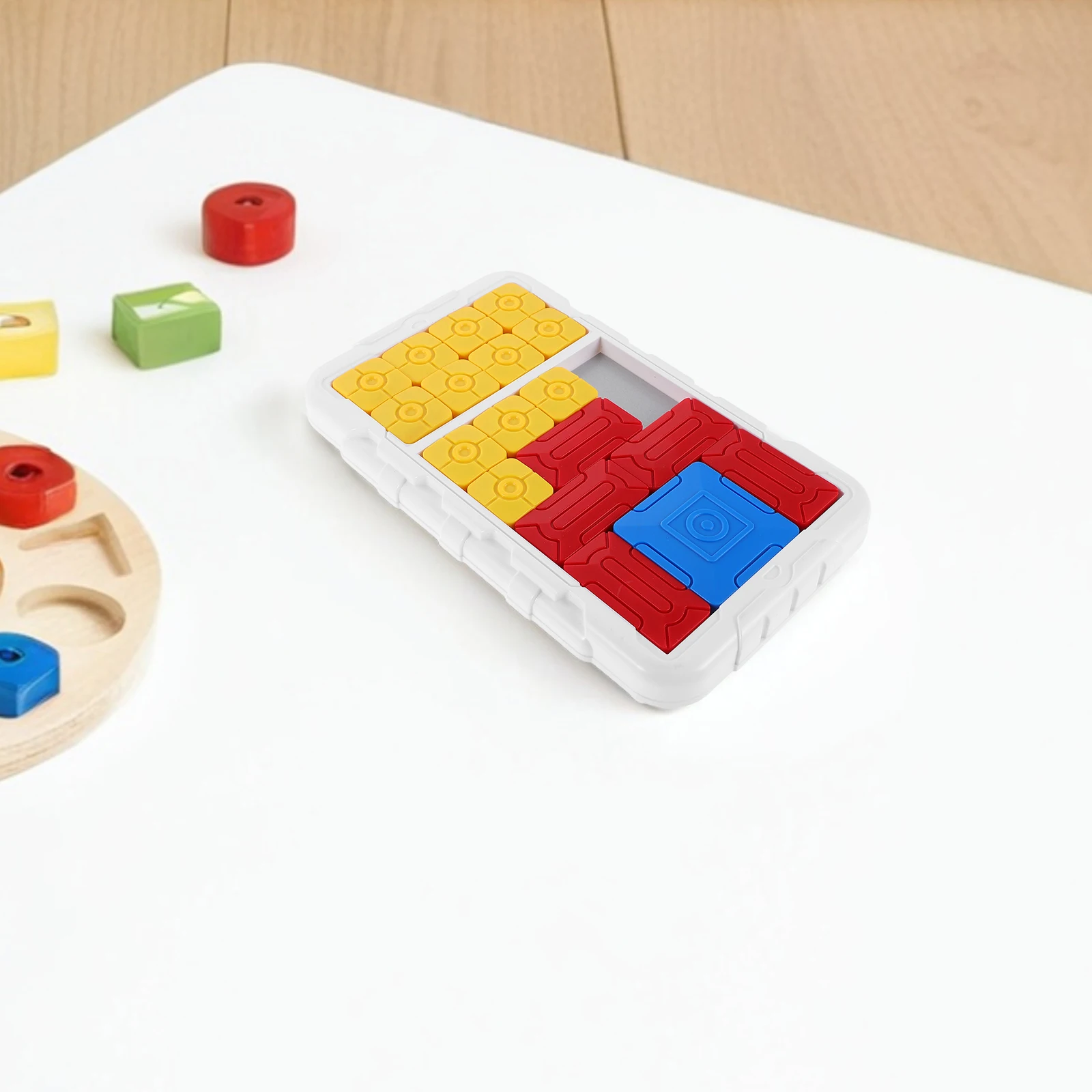 لعبة ألغاز منزلقة، لوحة ملونة، منطق تعليمي يعزز المهارات المعرفية، تجمعات عائلية صديقة للسفر