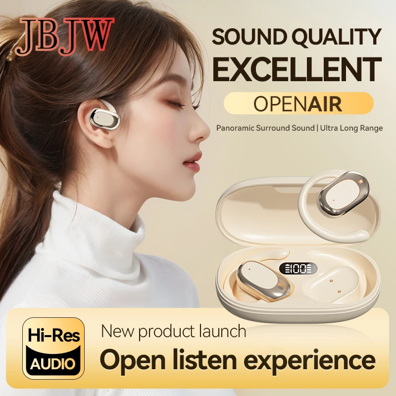 

JBJW M57 AI Translation Earplug Bluetooth 5.4 Low Latency Earphone HIFI Stereo Waterproof Headphone For Outdoor Cycling Headset