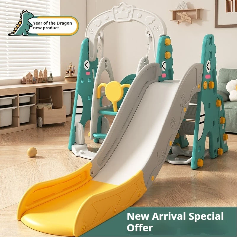 

Ages 1 6 Slide for Children Toddler Kids Slide Indoor Home Playground Swing Combo Baby Slide Foldable Portable Safety Rails