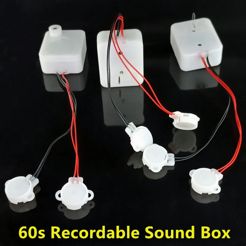 DIY Gifts 10Pcs/Lot 60s Button Sound Recordable Voice Sound Module Music Box For Plush Doll Toy Customized Gifts