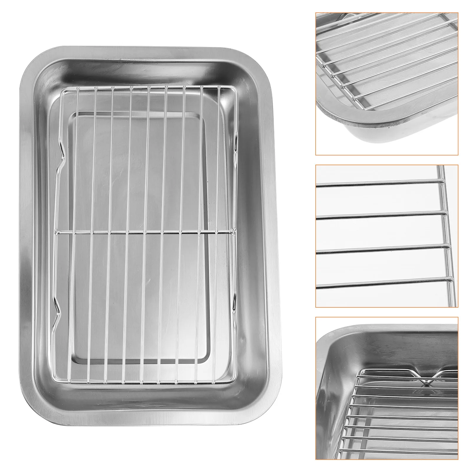 Stainless Steel Drain Rack for Baking Sheets – Thick Base Cooling & Oil Drain Rack, Multipurpose Kitchen Gadget