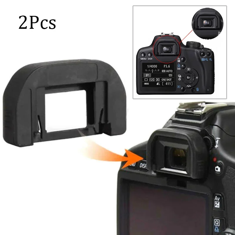 2 stuks Zoeker Oculair Oogschelp Beschermhoes Voor Canon 600D 550D 500D 450D 400D 350D 300D 1100D 1000D