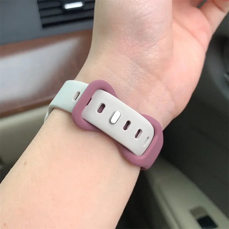 2023 nowy smukły silikonowy futerał + pasek do Apple Watch Band 49mm 45 44mm 41 40 38 42 Correa Band do zegarka seria Ultra 8 7 6 SE 5 4