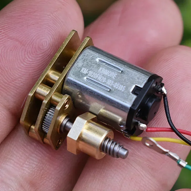 미니 선형 액추에이터 N20 풀 메탈 기어박스 기어 모터 (너트 포함) DC 3V-4.2V 3.7V 130 RPM 저속 엔진 (지문 잠금 장치용)