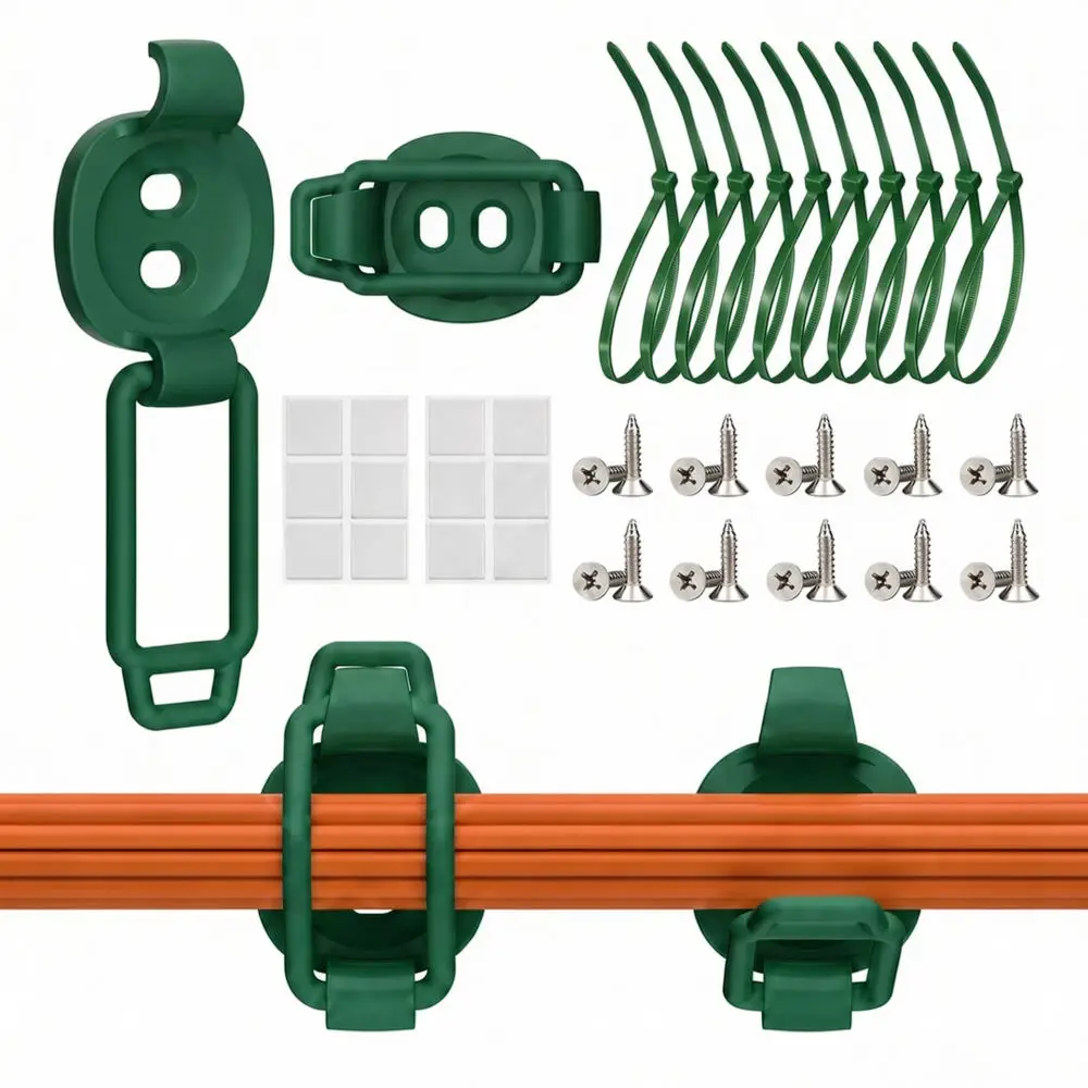 Adhesive Hooks For Outdoor String Lights Patio Garden Decor Wall Mount Cable Management Clips Decoration Holders
