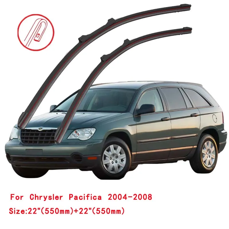 For Chrysler Pacifica MPV 3.5 4.0 AWD 2003 2005 2006 2008 2017 2018 2019 2020 2021 2022 Double Rubber Windshield Wiper Blades
