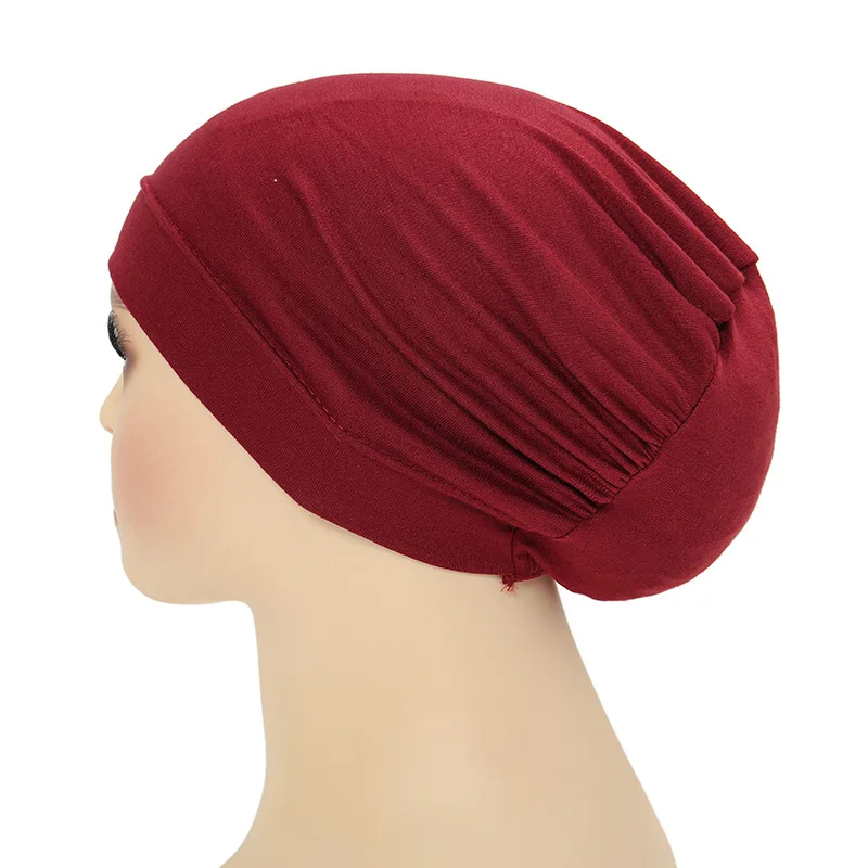 

Inner Hijab Cap Muslim Women Turban Islam Underscarf Undercap Bonnet Soft Jersey Cotton Stretch Arab Caps Beanies Turbante Mujer