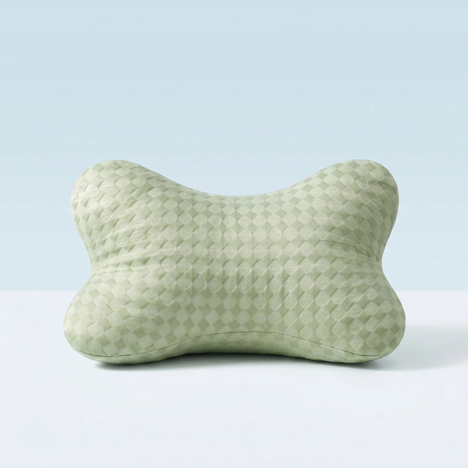 Bone Pillow Contoured Neck Pillow Quilted Supportive for Side Sleepers, Bed, Car Seat