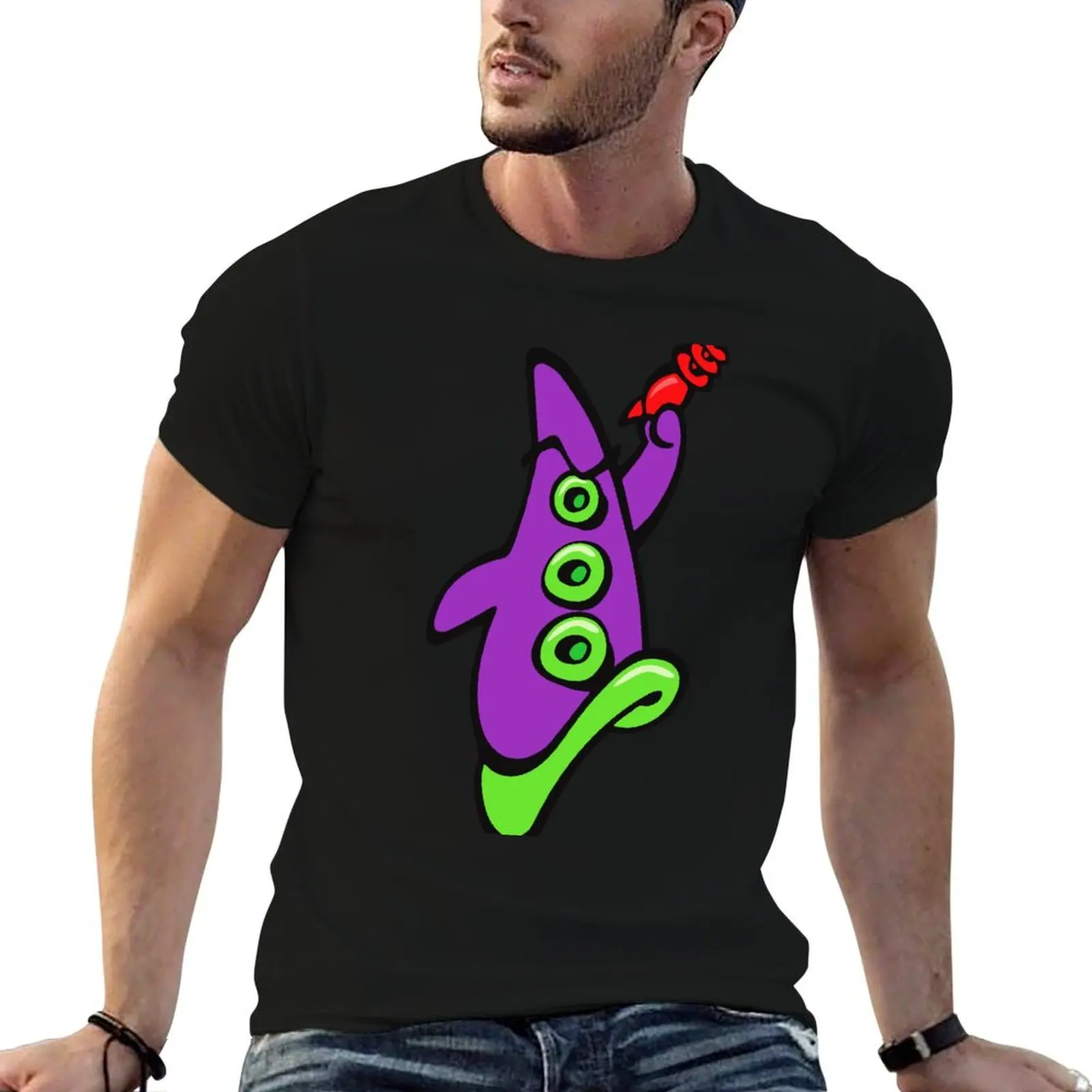 Maniac Mansion - Day of the Tentacle Fan-art T-Shirt heavyweights cotton man t-shirts T-shirt men