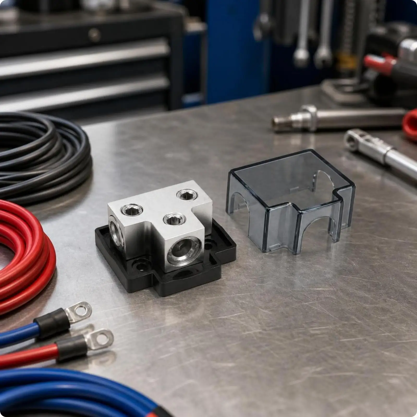 Electrical Distribution Terminal Box Safety 2-Way Distribution Block