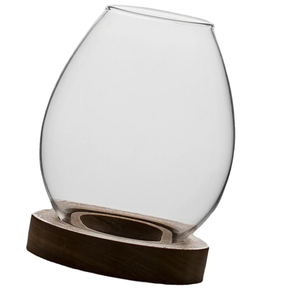 

Windproof Glass Holder Transparent Classic Tabletop Decor Candlestick For Home Retro Base Household