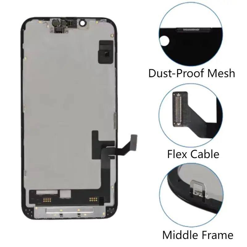 AAA NEW OLED 15 Plus For iphone 15Pro 15 Pro Max 15 LCD Display With 3D Touch Screen Digitizer Assembly Replacement Repair Parts