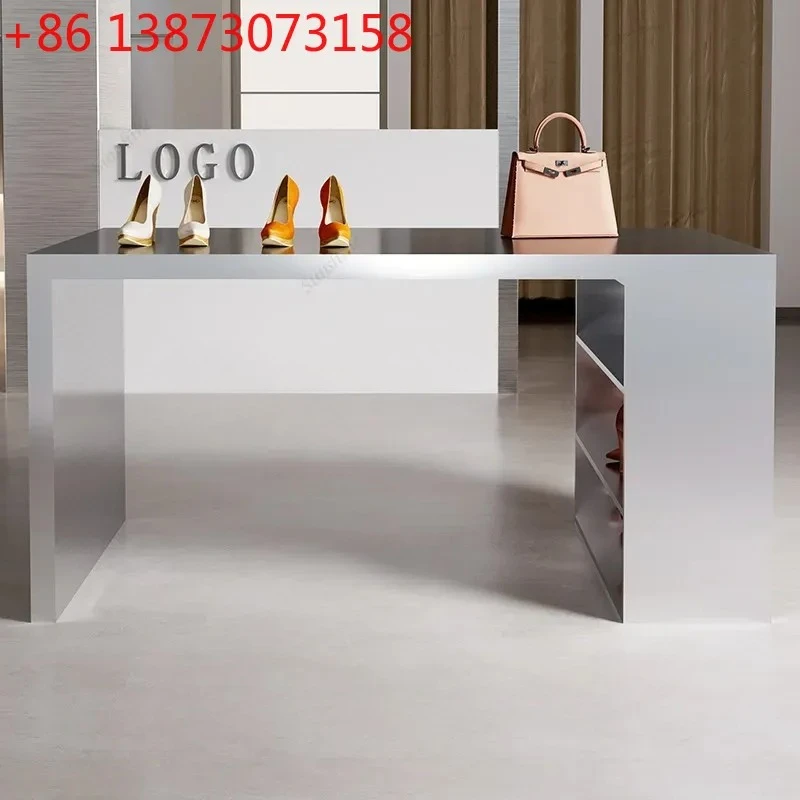 Stainless steel Nakajima Taiwan clothing store shoe store display table in the middle  FT