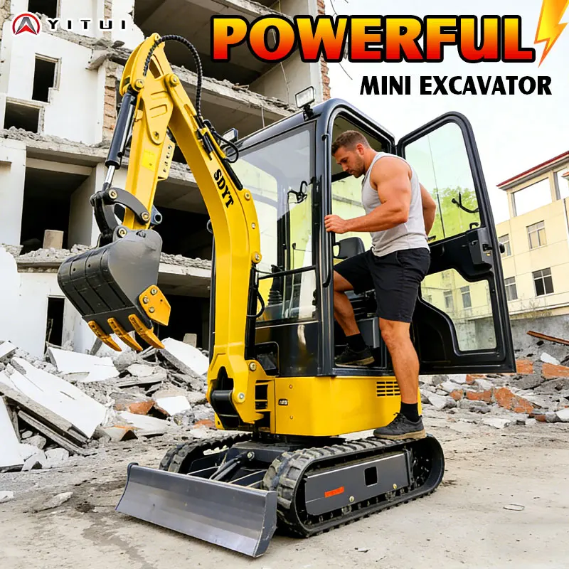 التوصيل المجاني حفارة صغيرة حفارة هيدروليكية 1.2ton اختياري شهادة Ce Epa الأجزاء الأساسية الضمان 1 سنة مخصصة