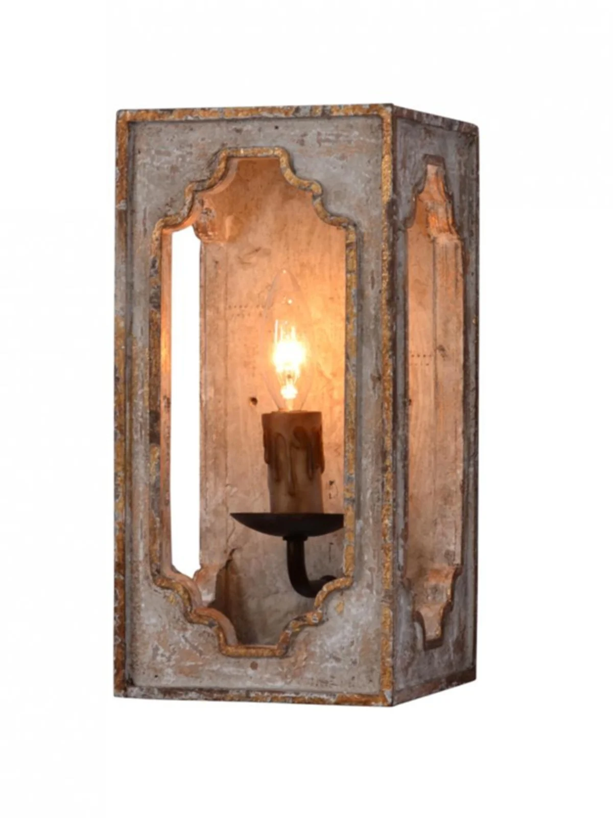 

Vintage nostalgic wall lamp art indoor solid wood French living room background aisle balcony bedroom wall lamp