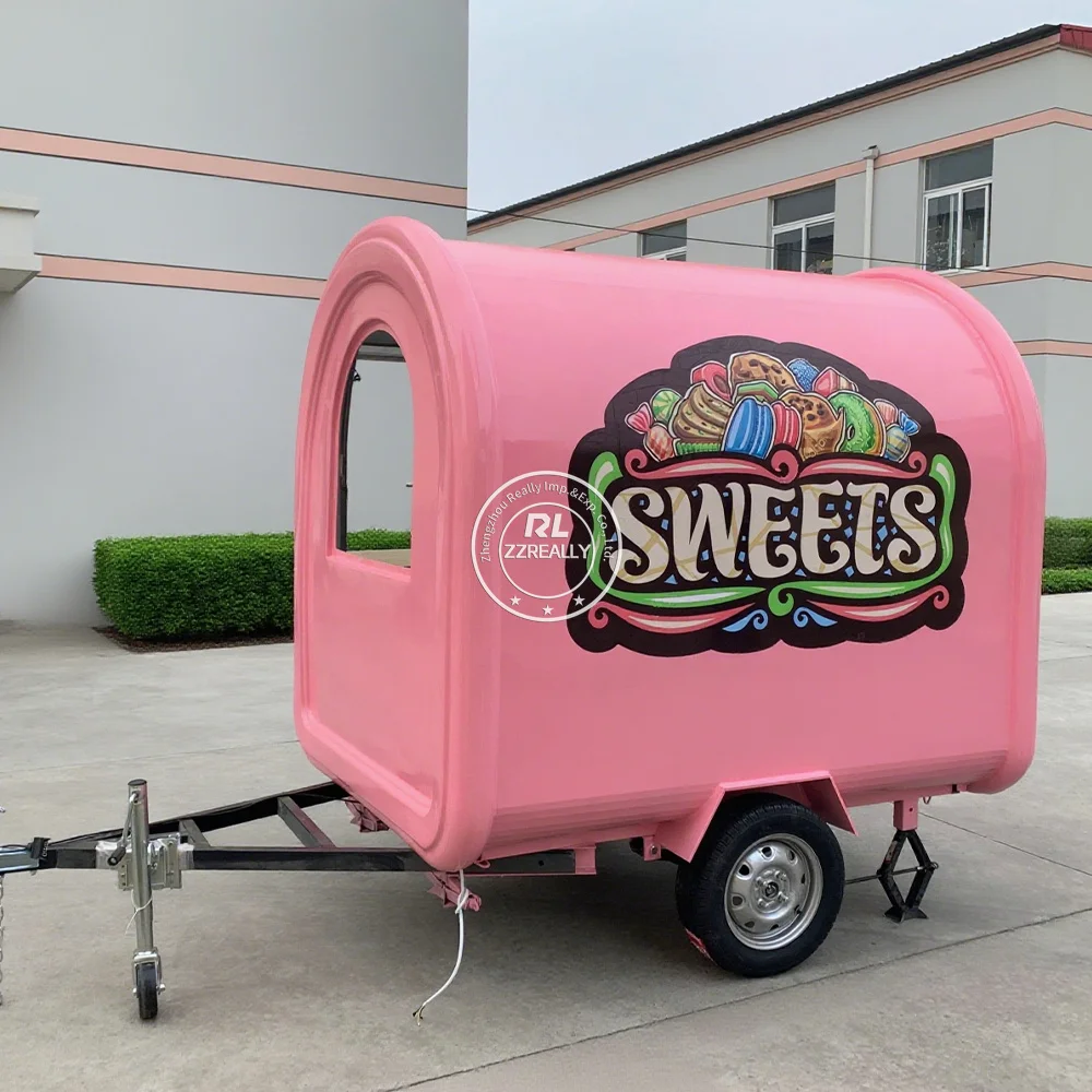 

Customized Food Trailer Street Ice Cream BBQ Cart Mobile Catering Trailer Concession Food Truck Trailer With Full Kitchen