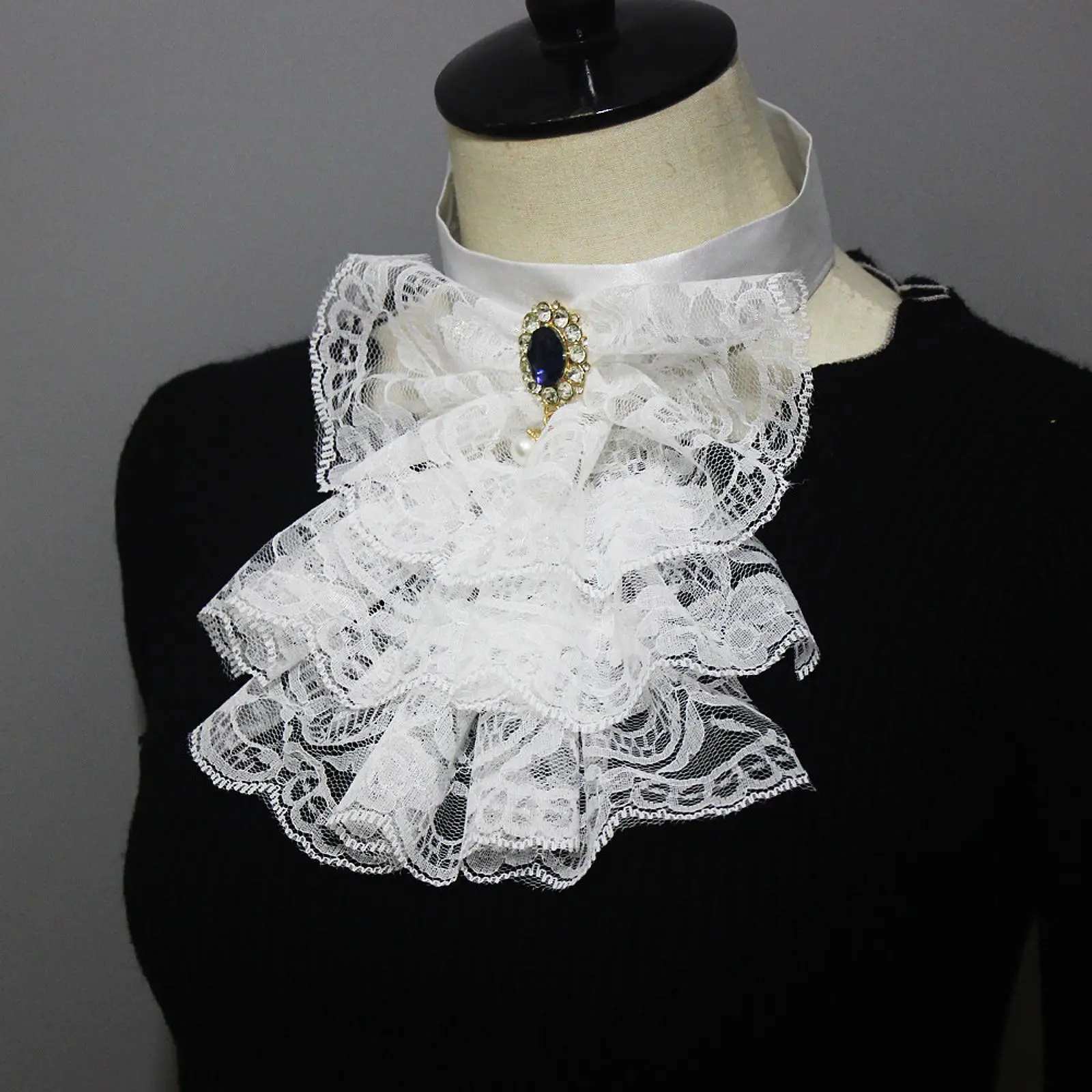 

Victorian Ruffle Collar Women Detachable Collar for Apparel Stage Party