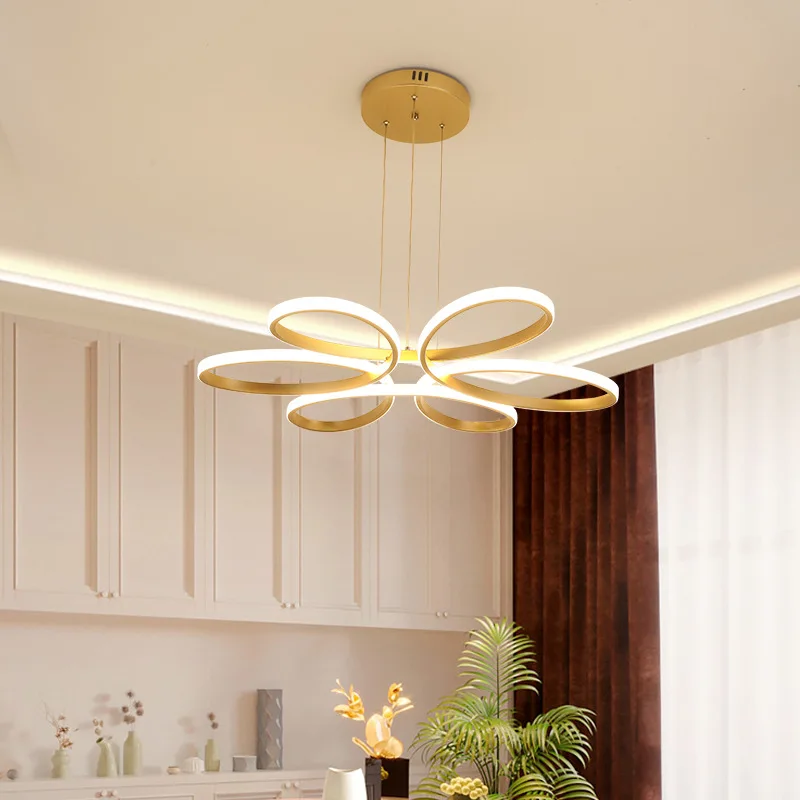 

Nordic Living Room Light Simple Modern Creative Personality Light Luxury Designer Flowers Warm Dining Room Bedroom Chandelier