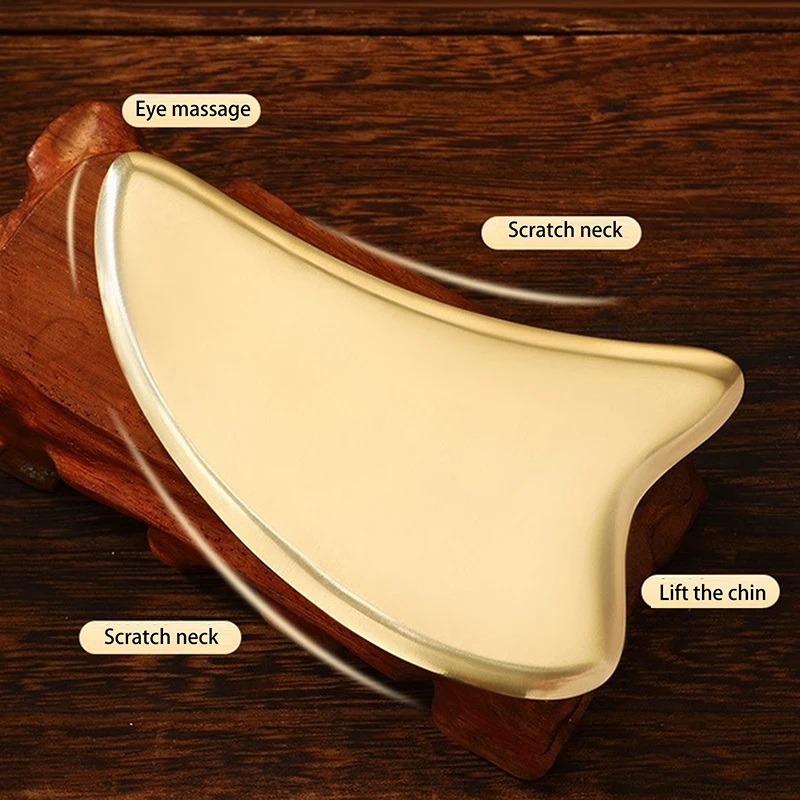Pure Copper Guasha Plate Back Shoulder Neck Body Guasha Massage Tool Whole Body Universal Foot Massage Brass Scraping Knife