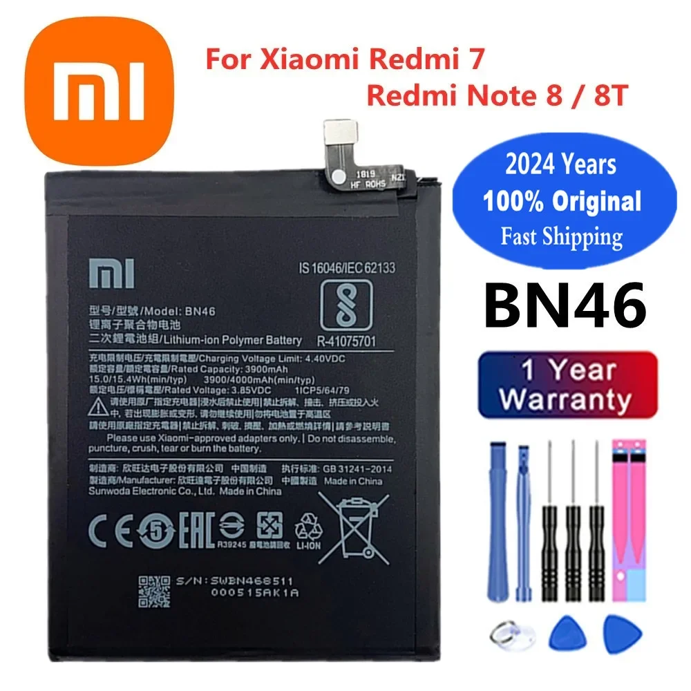 2024 Years Original Battery For Xiaomi Redmi Note Mi 9 9S 9T 10 10S 10X K30 K40 K20 8 8T 7 5 5A Pro POCO X3 M3 F3 F2 Pro Battery