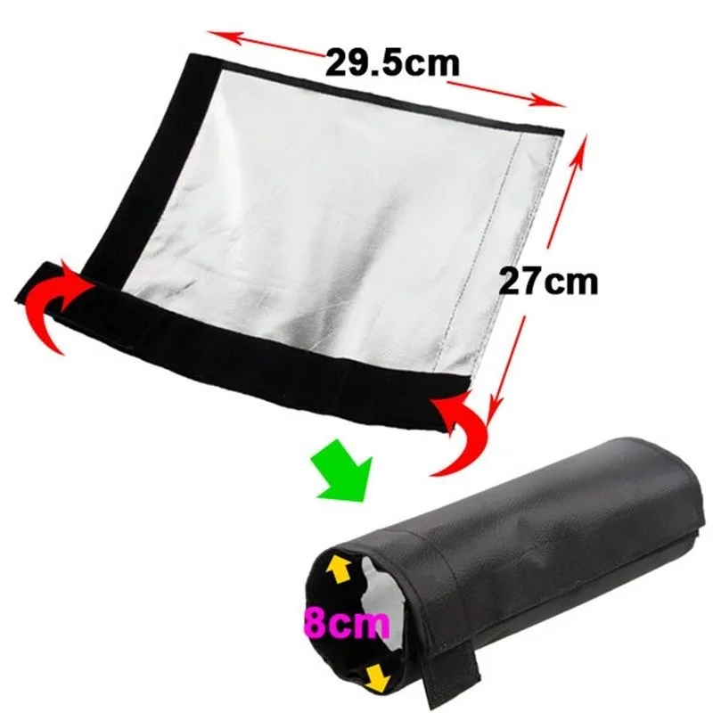 Universal Photo Flash Light Diffuser Foldable Reflector Snoot beam Softbox Bender Tube for Canon Nikon Yongnuo pentax flashgun