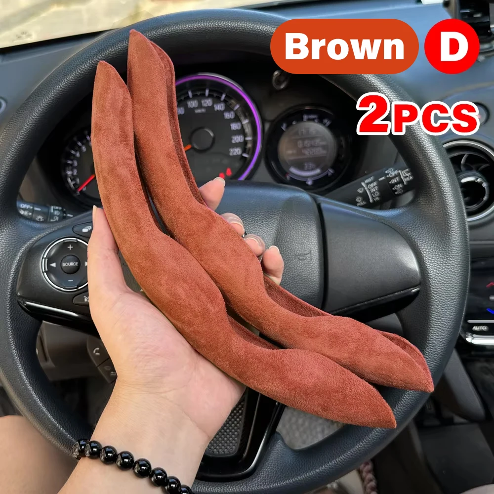 2PCS Auto Lenkrad Abdeckung Für Mercedes Benz W205 W206 W211 W212 W213 W214 C E 212 Leder Carbon faser Textur Zubehör – Detail 1