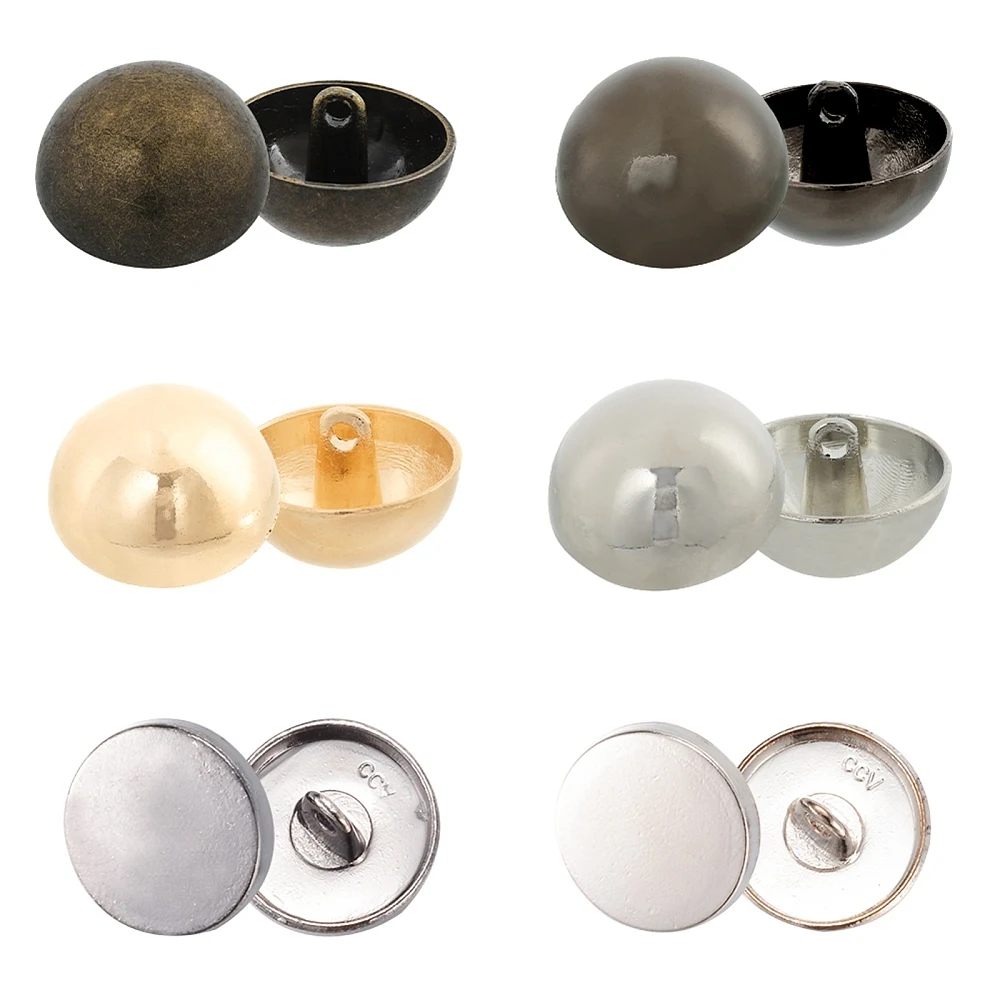 

Alloy Shank Buttons 1-Hole Flat Round/Dome/Half Round Mixed Color 11.8x7.2x3.5cm 60pcs/box