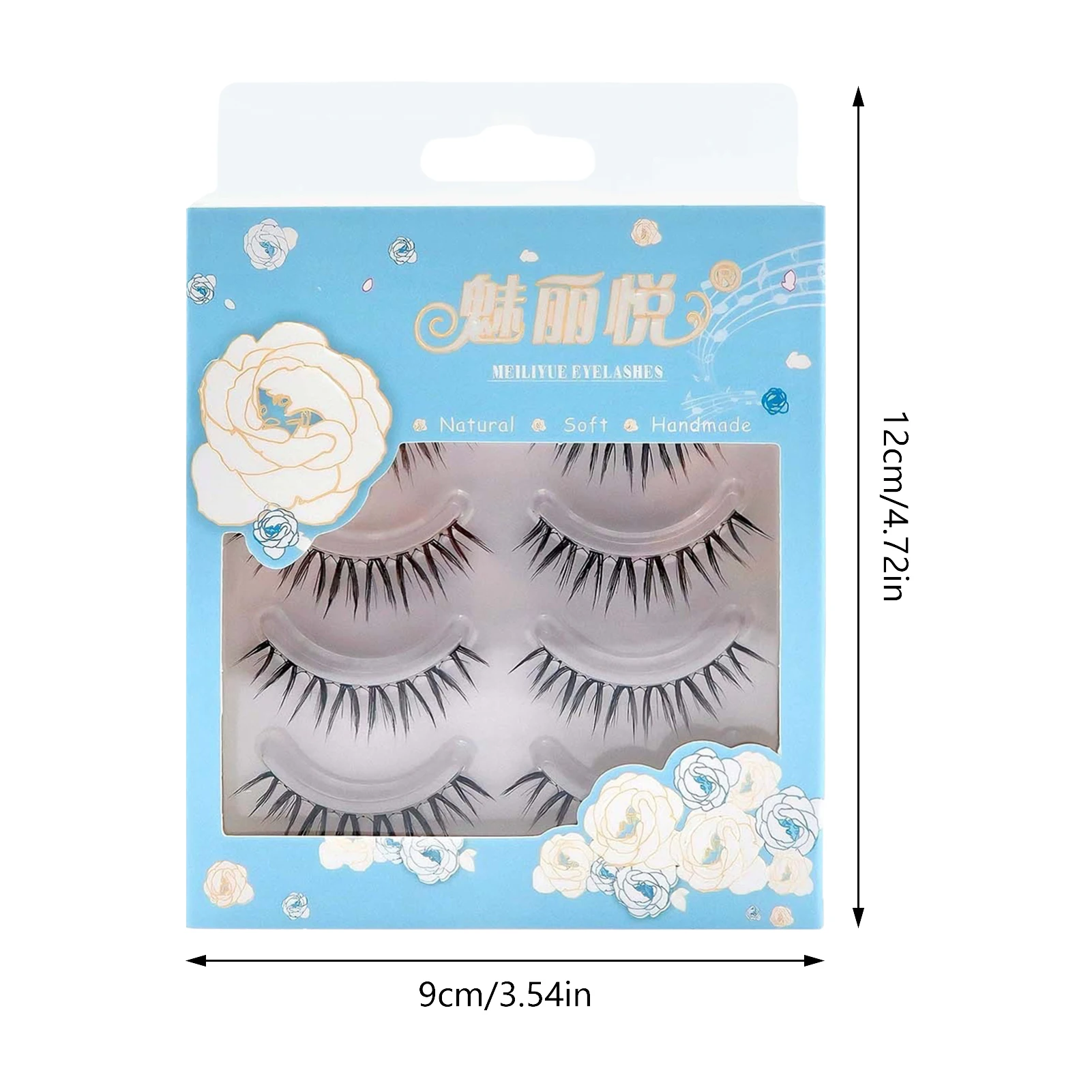 Strips False Eyelashes for Women Natural V Crisscross Manga Eye Effect Long Dense Cluster Lash Extension daily Makeup DIY Lash