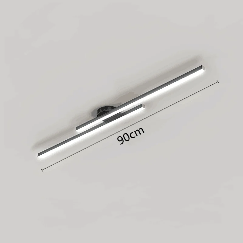 Lange aluminium LED-plafondlamp Modern creatief ontwerp Plafondlamp Binnenverlichting Hal Balkon Gangpad Kantoor Glans