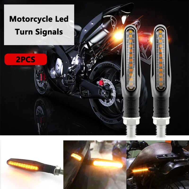 

Motorcycle Led Turn Signals Directional Indicators Flashing Rear Tail Brake Flasher Light Stop Signal Light Motorcycle DRL Lamp