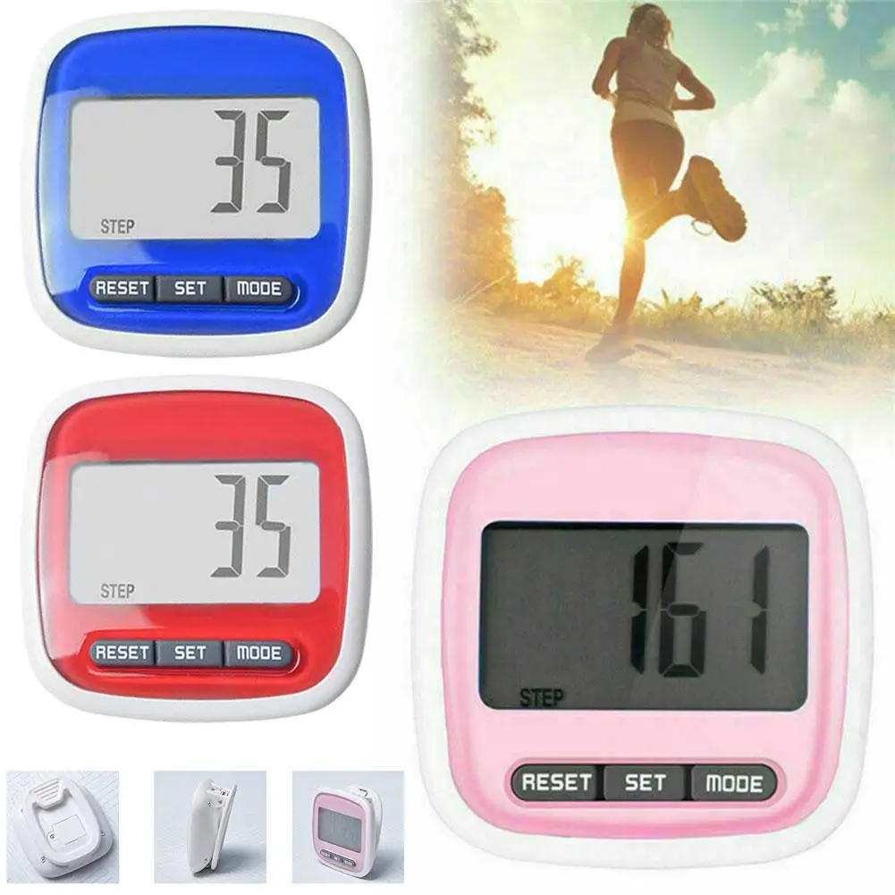 Mini Digital Step Counter Large Screen Smart Electronic Pedometer For Walking Distance Lightweight Design Calorie Counting C2Y5