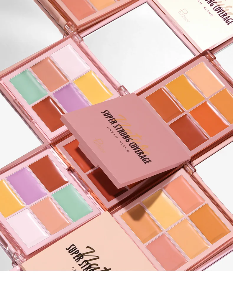 Tavolozza di correttori naturali a sei colori, 3 stili tra cui scegliere, correttore naturale e non appiccicoso, occhiaie e segni dell'acne