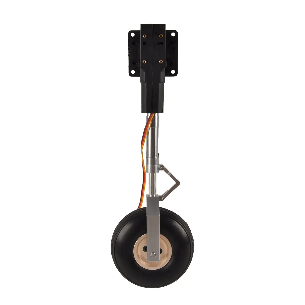 Train d'atterrissage rétractable électrique principal, siège de direction en métal, train d'atterrissage anti-vibration avec roues pour avion P-51 RC 5-6kg 2 pièces