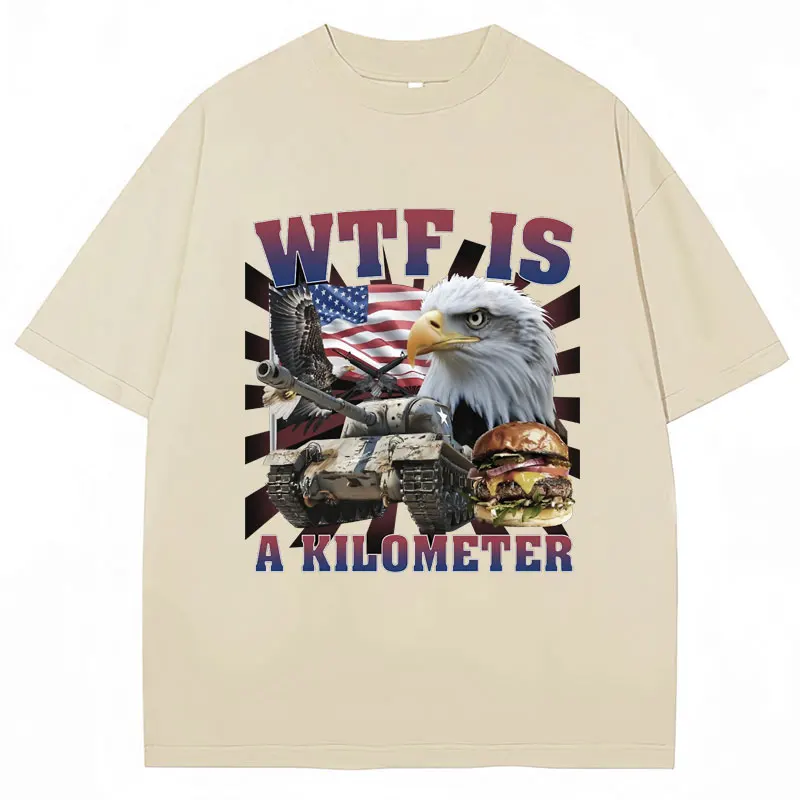 Wtf Is A Kilometer Funny Meme T Shirt Men Women Fashion Harajuku Vintage T-shirt 100% Cotton Casual Summer Oversized Tee Shirts