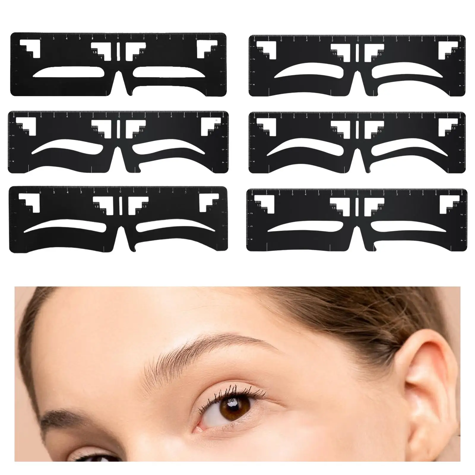 Eyebrow Ruler Balance Extension Ruler Cosmetic Tool Reusable Permanent